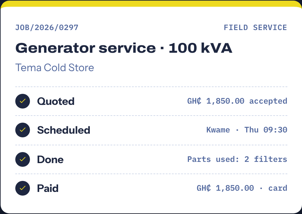 A Field Service job